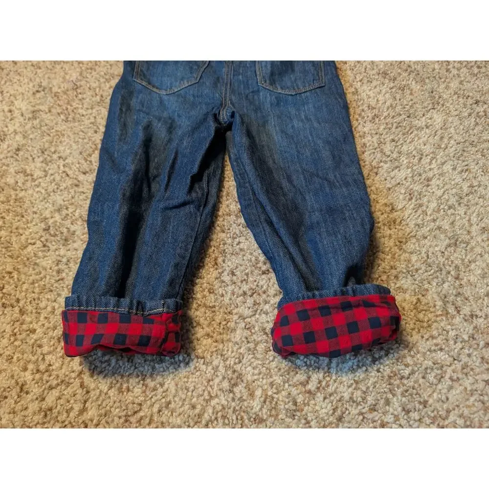 OshKosh B’gosh Kids Denim Overalls Size 3T Classic Blue Jeans Bib Overalls Lined